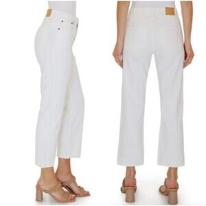 Anthropologie Avec Les Filles White Jeans Womens 26 High Rise Straight